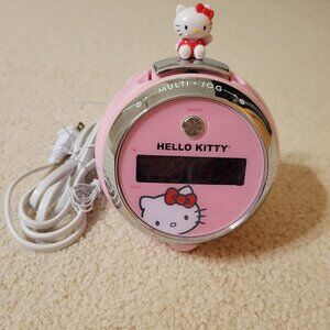 SANRIO - Hello Kitty Pink AM/FM Radio with LED Projection Alarm Clock Display